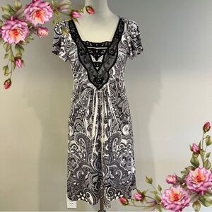 Apt 9 casual short‎ sleeve bohemian mini dress